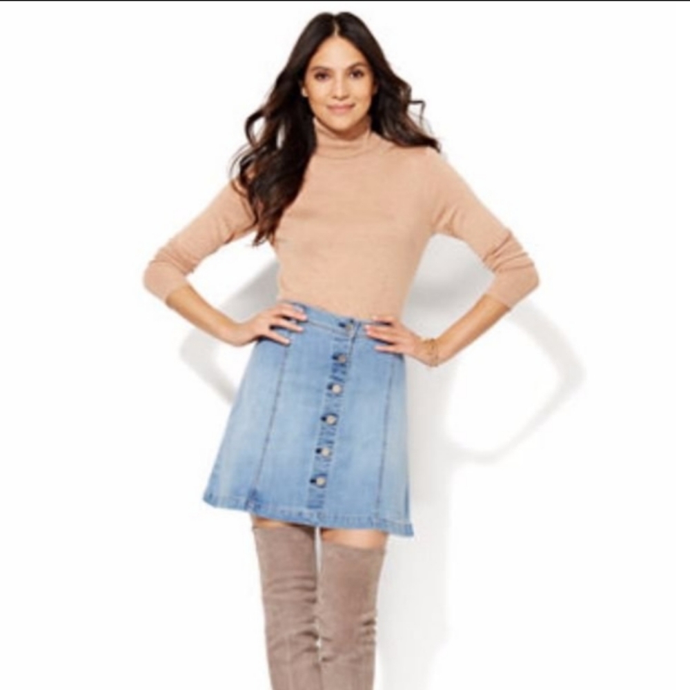 New York & Company Mini Denim Skirt